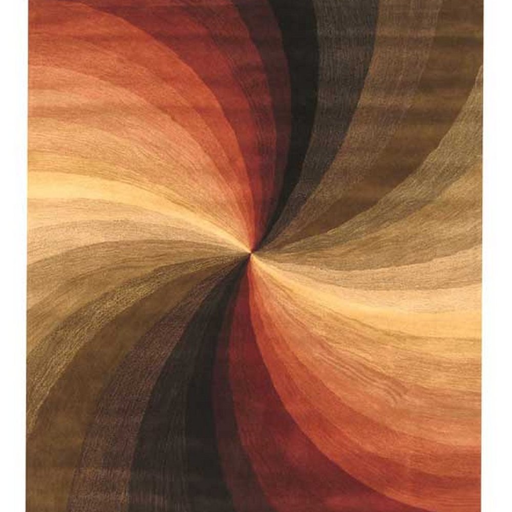 Prismatic Swirl Hand-Tufted Wool Rug